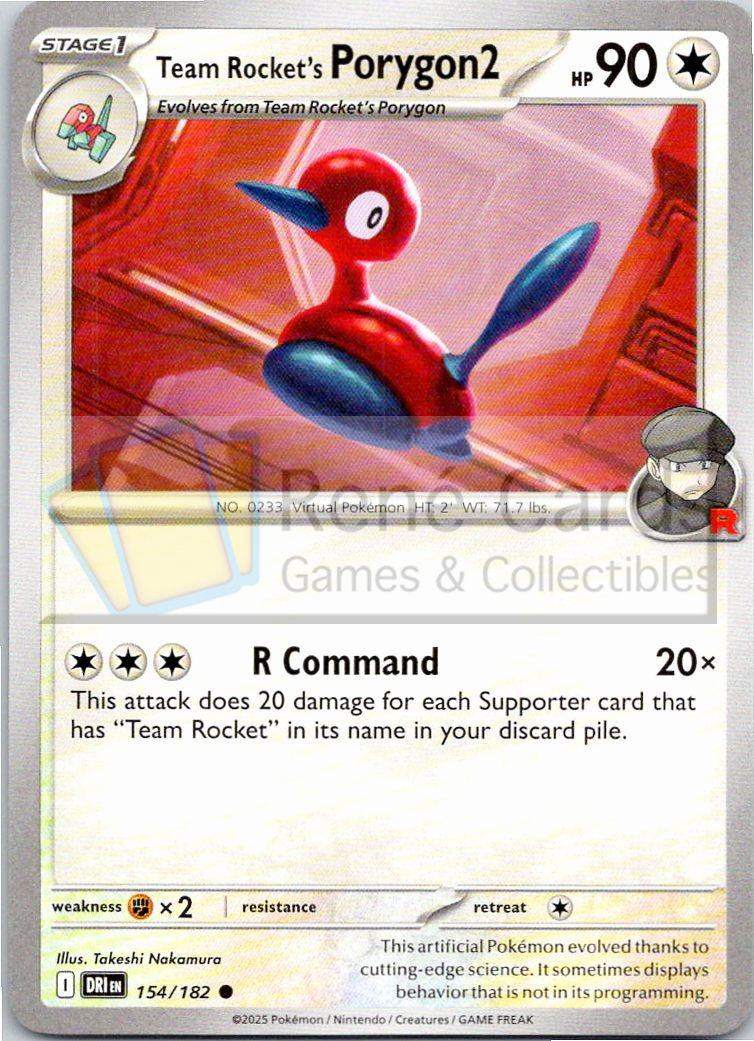 Team Rocket's Porygon2 - DRI  - 154/182