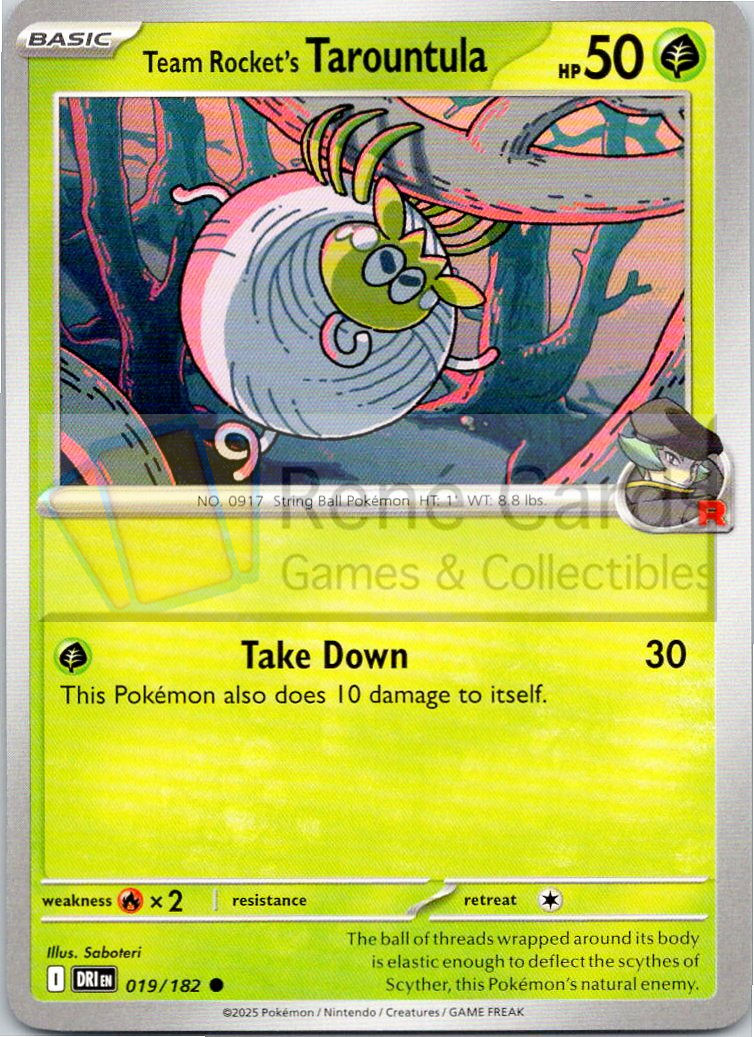 Team Rocket's Tarountula - DRI  - 019/182