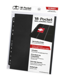 Ultimate Guard 18-Pocket Pages Side-Loading Black - 10 Pack