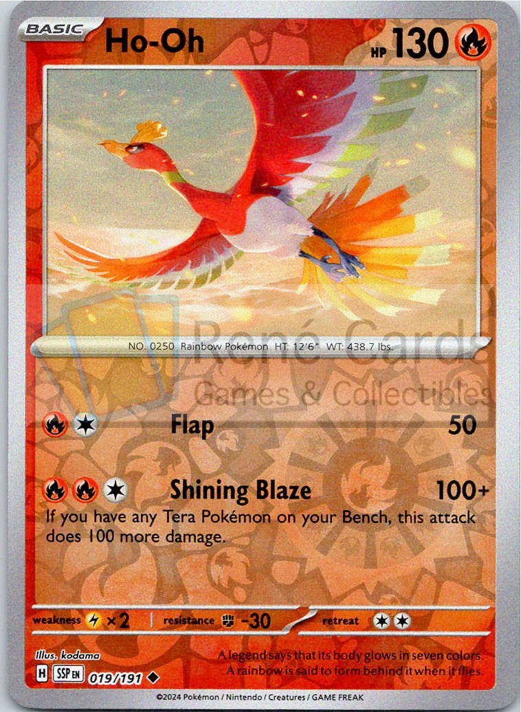 Ho-Oh - SSP  - 019/191 - Reverse