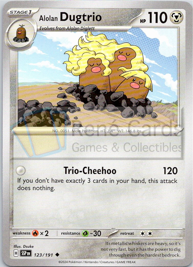 Alolan Dugtrio - SSP - 123/191