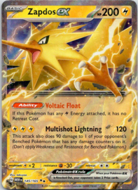 Zapdos EX - MEW - 145/165