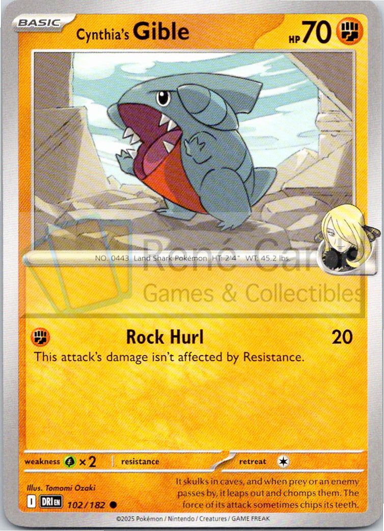 Cynthia's Gible - DRI  - 102/182