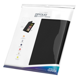 12-Pocket QuadRow ZipFolio XenoSkin Black