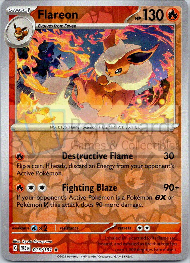 Flareon - PRE  - 013/131 - Reverse
