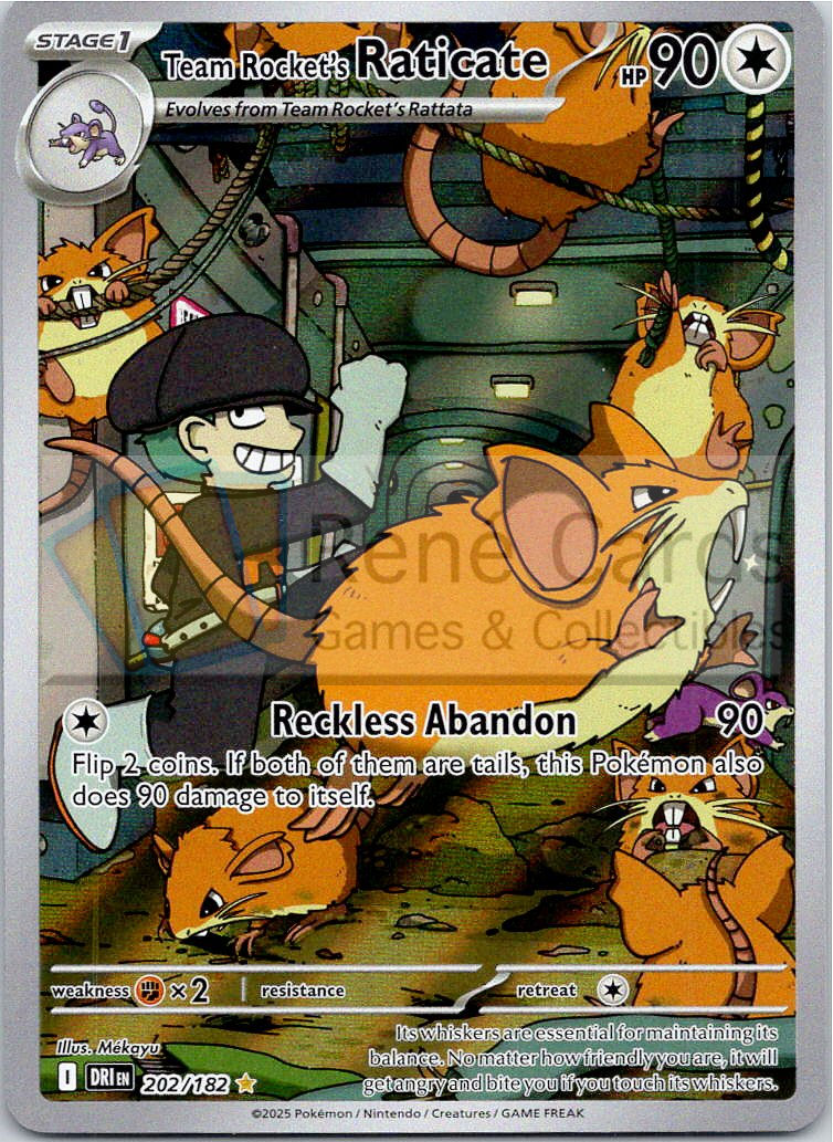 Team Rocket's Raticate - DRI  - 202/182