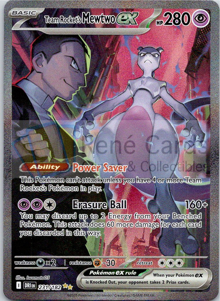 Team Rocket's Mewtwo EX - DRI  - 231/182