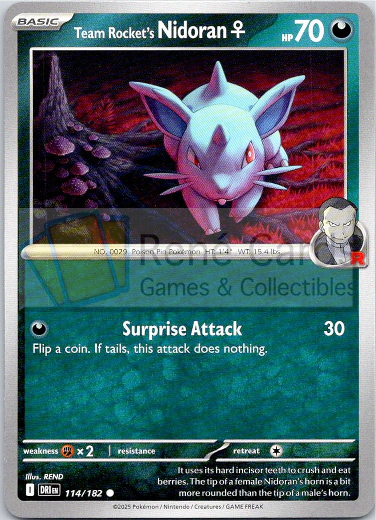 Team Rocket's Nidoran♀ - DRI  - 114/182