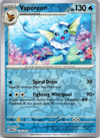 Vaporeon - MEW - 134/165 - Reverse
