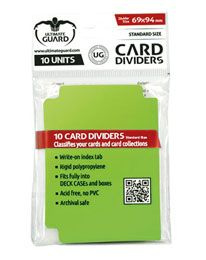 Card Dividers - Standard Size - Light Green