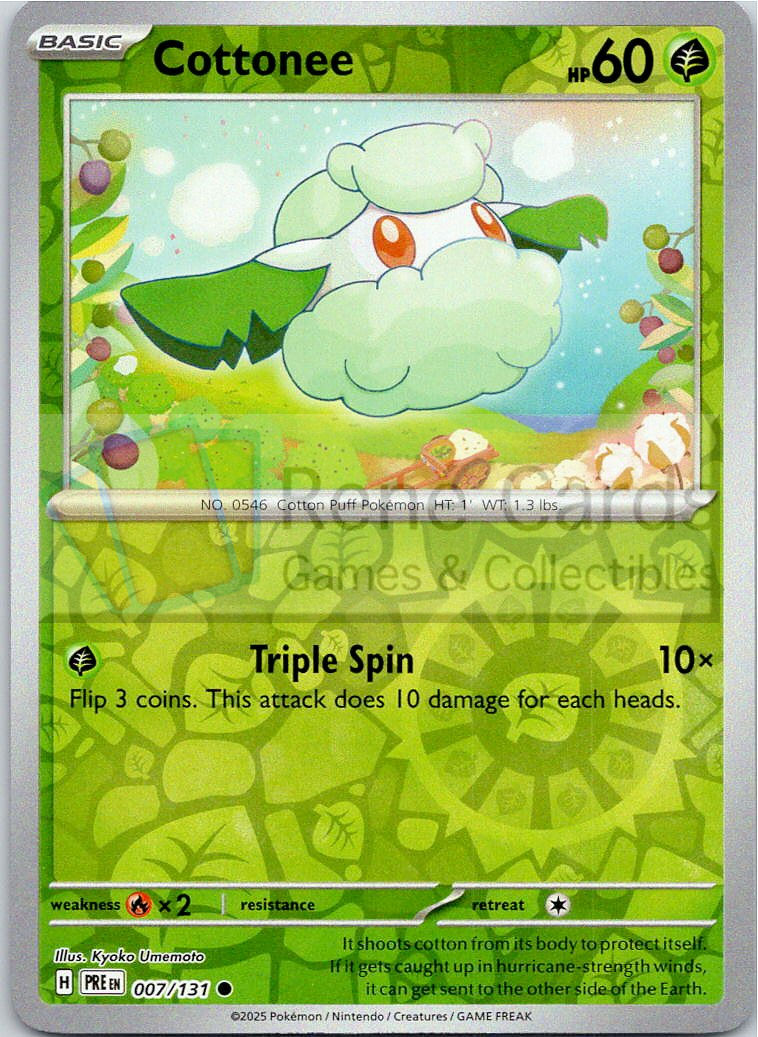 Cottonee - PRE  - 007/131 - Reverse