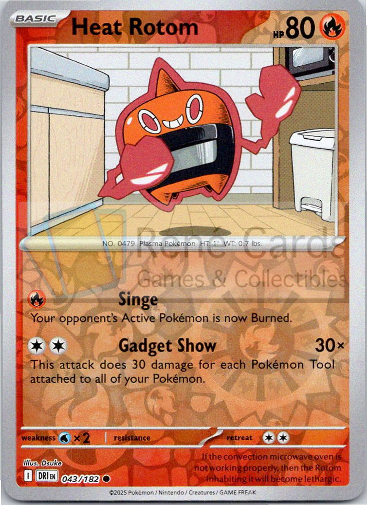 Heat Rotom - DRI  - 043/182 - Reverse