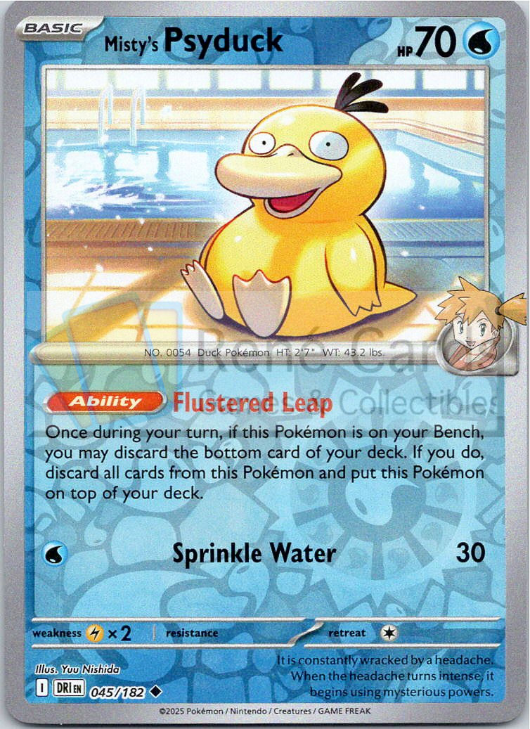 Misty's Psyduck - DRI  - 045/182 - Reverse