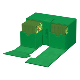 Twin Flip n Tray Deck Case 200+ Standard Size Xenoskin Green MonoColor