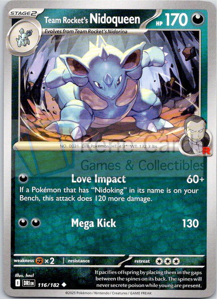 Team Rocket's Nidoqueen - DRI  - 116/182