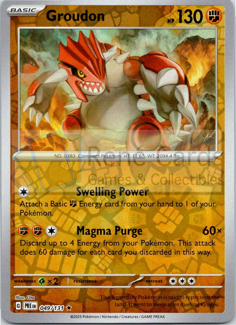 Groudon - PRE  - 049/131 - Reverse - Poke Ball
