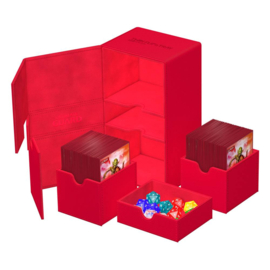 Twin Flip n Tray Deck Case 200+ Standard Size Xenoskin Red MonoColor