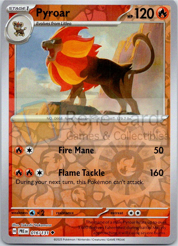 Pyroar - PRE  - 016/131 - Reverse