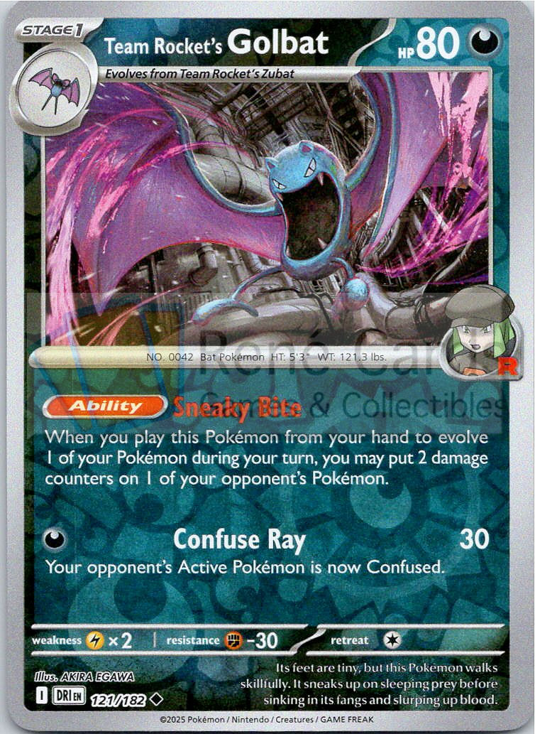 Team Rocket's Golbat - DRI  - 121/182 - Reverse