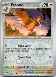 Fearow - MEW - 022/165 - Reverse