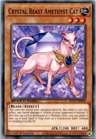 Crystal Beast Amethyst Cat - 1st Edition - SGX1-ENF02