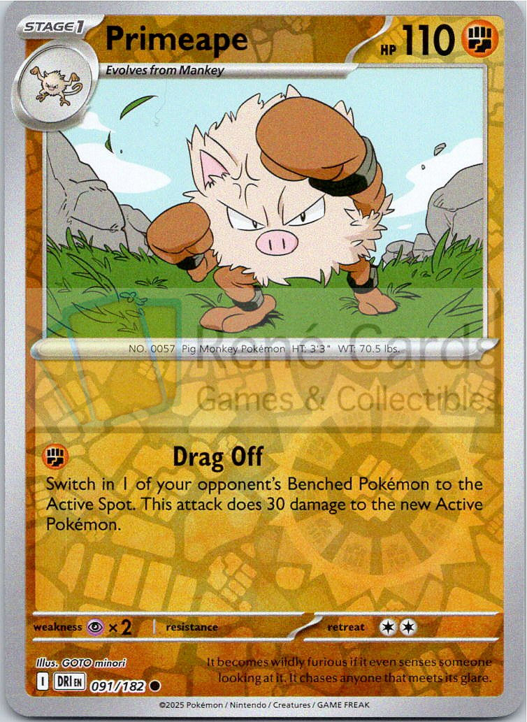 Primeape - DRI  - 091/182 - Reverse