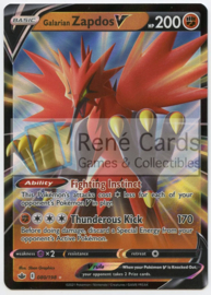 Galarian Zapdos V - ChillRein - 080/198