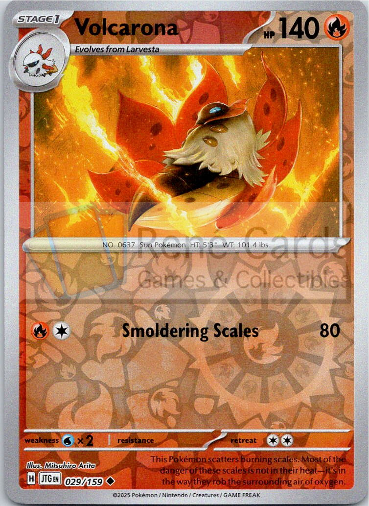 Volcarona - JTG  - 029/159 - Reverse