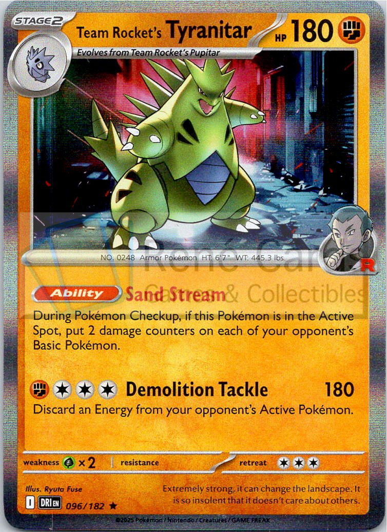 Team Rocket's Tyranitar - DRI  - 096/182