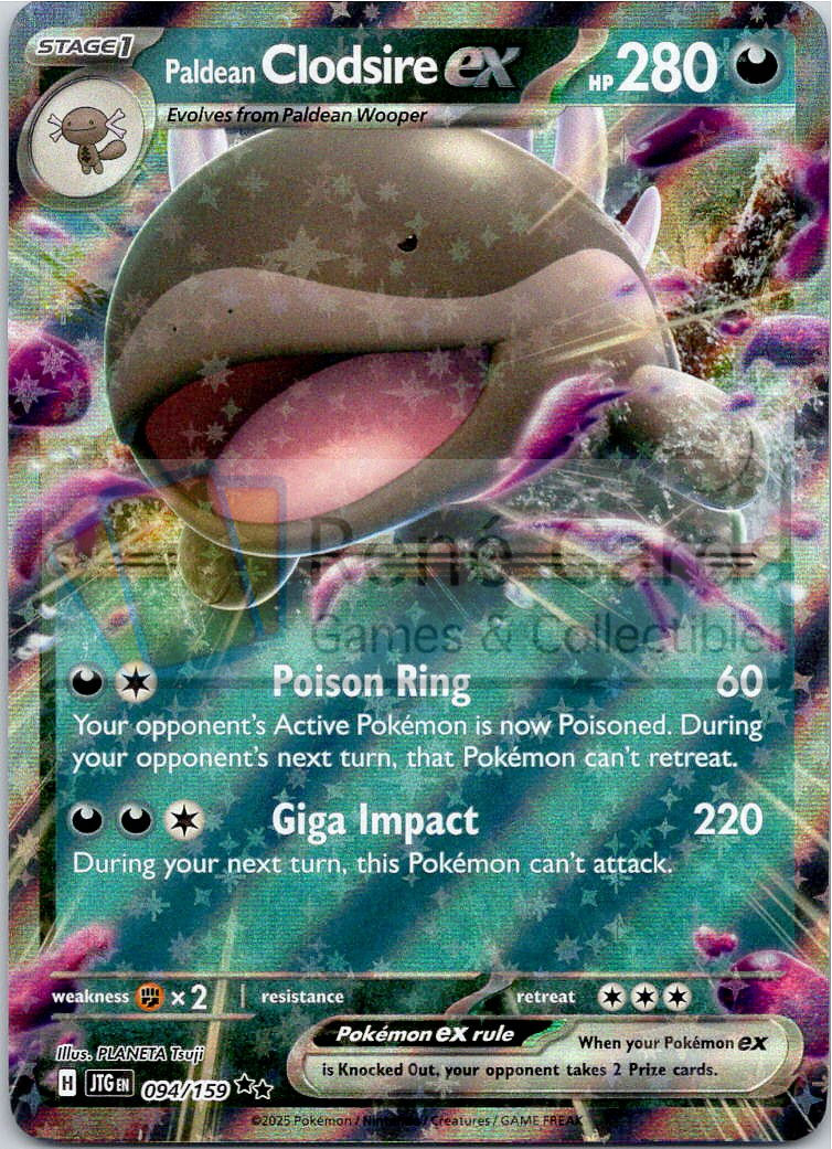 Paldean Clodsire EX - JTG  - 094/159