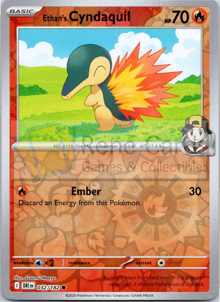 Ethan's Cyndaquil - DRI  - 032/182 - Reverse