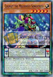 3 x Couplet the Melodious Songstress - 1st Edition - LEDE-EN010 - Playset