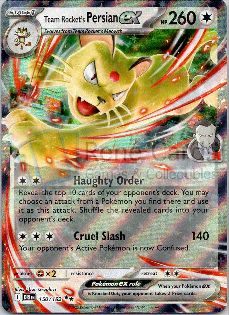 Team Rocket's Persian EX - DRI  - 150/182
