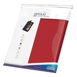 12-Pocket QuadRow ZipFolio XenoSkin Red