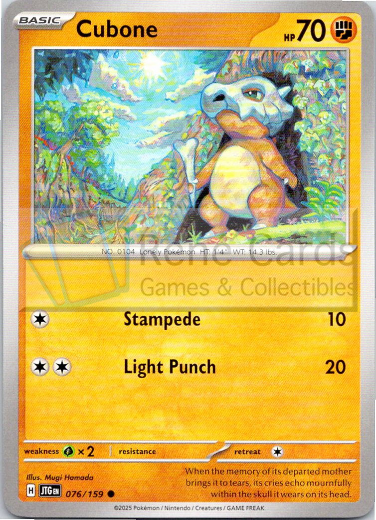 Cubone - JTG  - 076/159