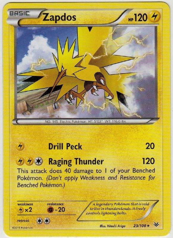 Zapdos Roaski 23 108 Theme Deck Version Xy Roaring Skies Rene S Cards Games Collectibles