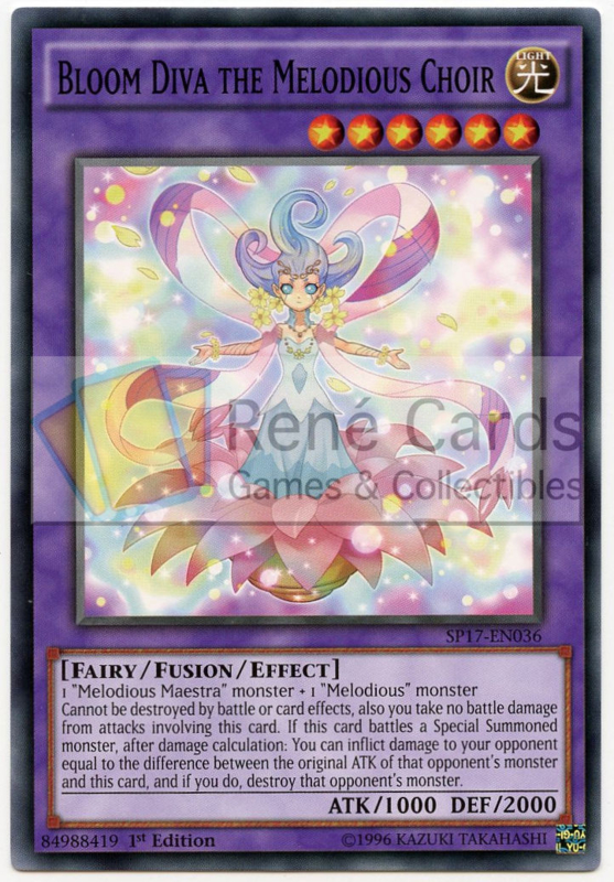 Bloom Diva The Melodious Choir 1st Edition Sp17 En036 Sf Arc V Star Pack Battle Royal 1st Edition Rene S Cards Games Collectibles