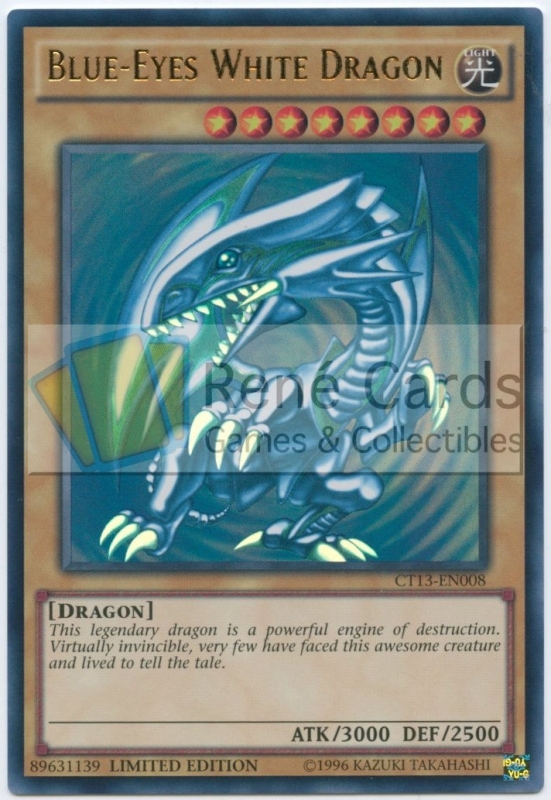 BlueEyes White Dragon Limited Edition CT13EN008 Mega Tin 2016 Promotional Cards Rene