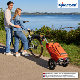 Boodschappenwagen met extra grote luchtbanden, Tura Shopper Hydro 3.0 oranje