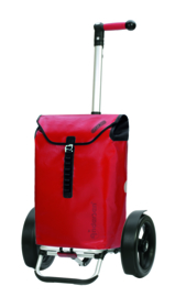 Boodschappenwagen met extra grote wielen van 29 cm, Tura Shopper Ortlieb Rood