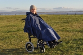 Poncho voor de rolstoel zonder mouwen en gevoerd, rolstoelkleding