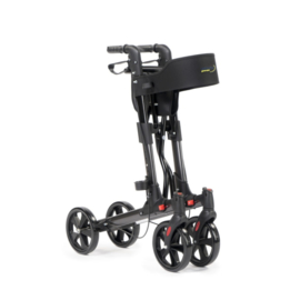 Lichtgewicht rollator met rugleuning (dubbel opvouwbaar)