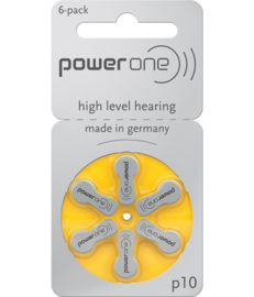 Hoorbatterijen Power One geel P10 voor uw gehoorapparaat