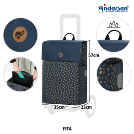 Boodschappentrolley voor de trap, Scala Traploper Shopper Fita blauw