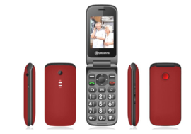 Mobiele telefoon voor slechthorenden en ouderen met luid volume en grote letters en cijfers