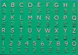 Braille alfabet kunststof