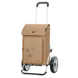 Boodschappenwagen met grote wielen met kogellagers, Royal Shopper Erbo beige