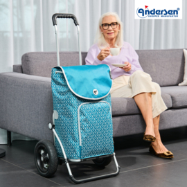Boodschappenwagen met luchtbanden, Royal Shopper Famke petrol