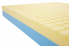 Antidecubitus drukverlagend traagschuim matras met kubusstructuur, Qpress - 90 x 220 cm
