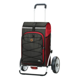 Boodschappenwagen met grote wielen en spatborden, Royal Shopper Plus Fado 2.1 rood